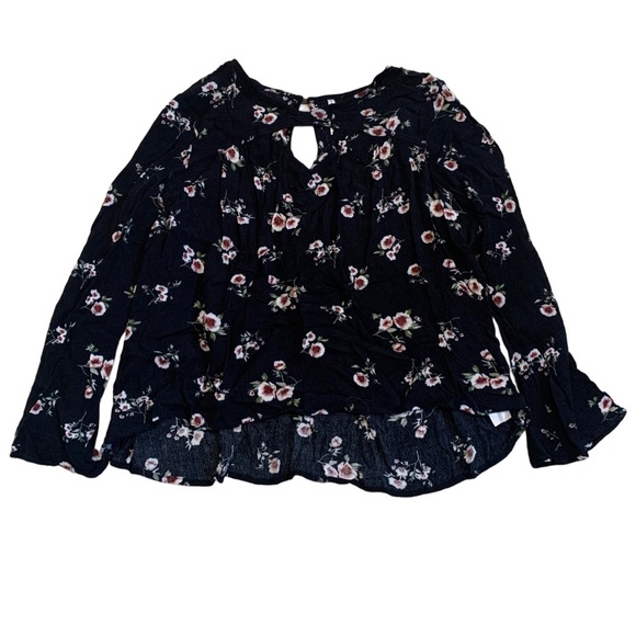 Grayson Threads Floral Keyhole Blouse XL - Picture 1 of 8